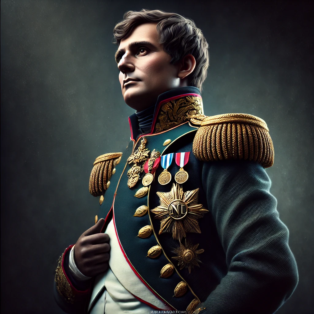 Retrato de Napoleão Bonaparte em uniforme militar