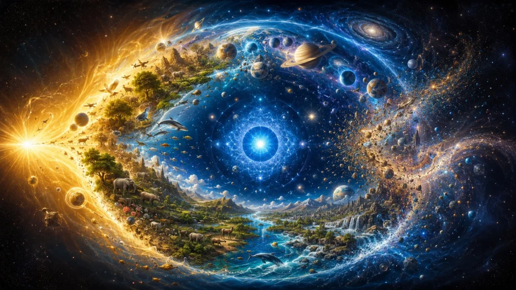 Ciclo da criação preservação e destruição no Universo