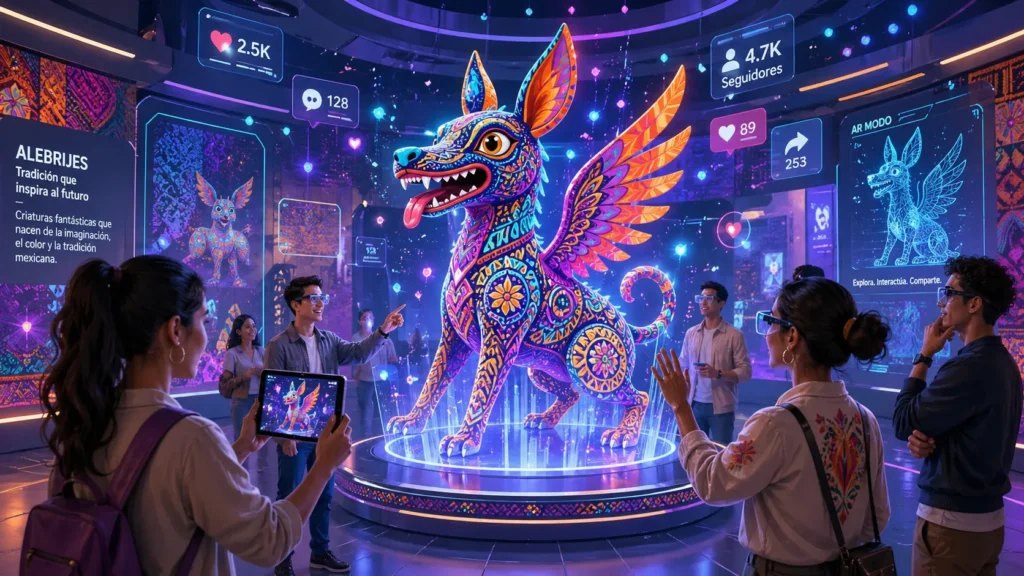 Alebrije contemporâneo circulando em espaços digitais e redes sociais