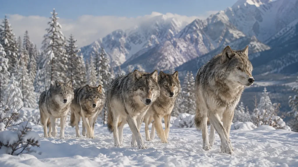 O Simbolismo do Lobo 2 Lobos vivendo em alcateia demonstrando cooperação e organização social