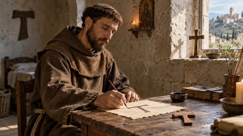 Tau de São Francisco de Assis e a tradição franciscana