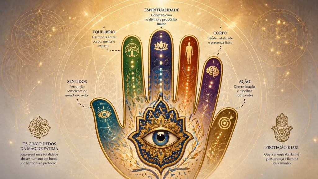 número cinco simbolismo espiritual mão de Fátima