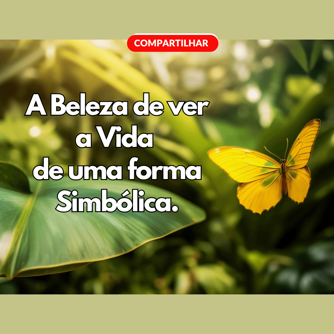 A Beleza de ver a Vida de uma forma Simbólica.