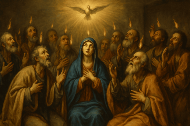 Feedobem - Inspirar para Transformar 21 2Representacao artistica da descida do Espirito Santo no Pentecostes
