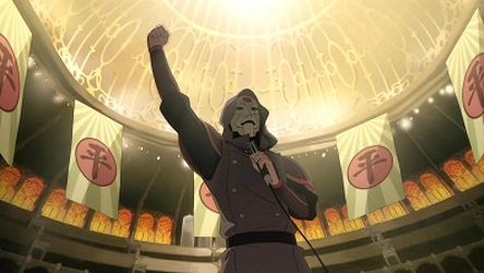 A Lenda de Korra: O Que Essa Animação Pode Ensinar Sobre Identidade e Mudança 4 Amon, Líder dos Igualitários.
