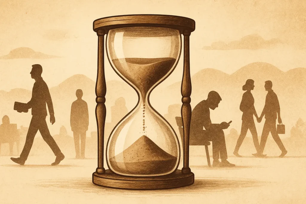 Aprendendo a Viver com Sêneca: Como o Estoicismo Pode Transformar Sua Vida 4 Relógio de areia representando a importância do tempo segundo Sêneca
