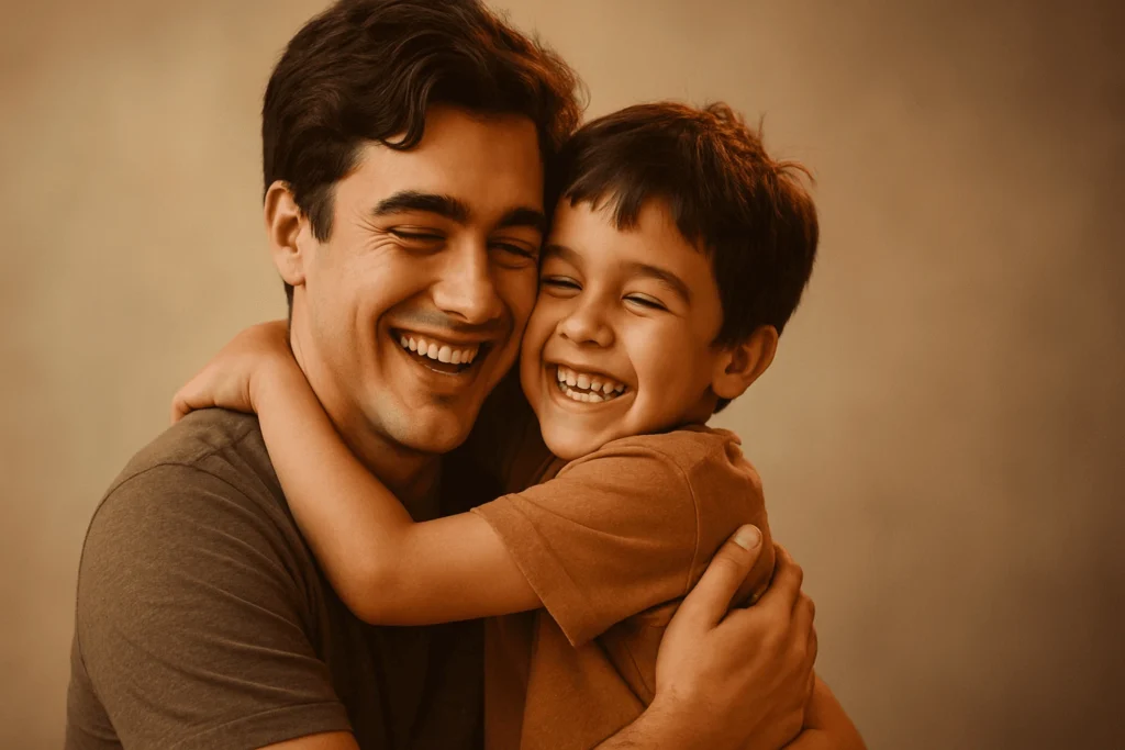 Dia do Irmão: Celebre o Amor Fraterno Que Transforma Vidas 1 Abraço entre irmãos de diferentes idades no Dia do Irmão