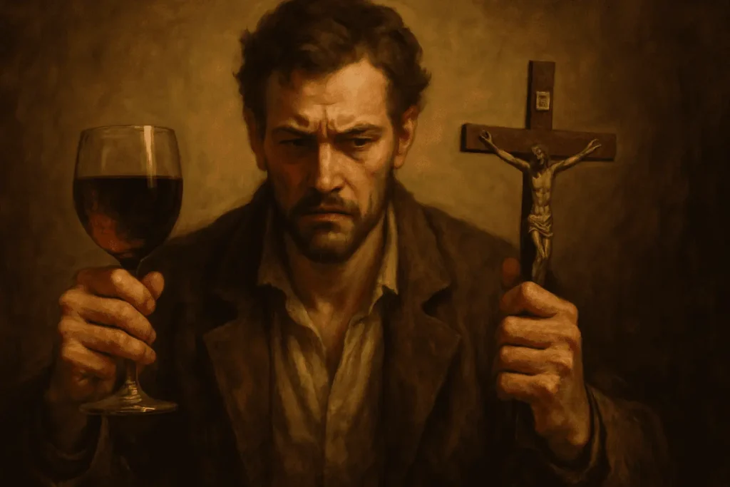 Livro "Os Irmãos Karamázov": Por Que Este Clássico de Dostoiévski Ainda Transforma Vidas? 2 Ilustração de Dmitri Karamázov em conflito emocional