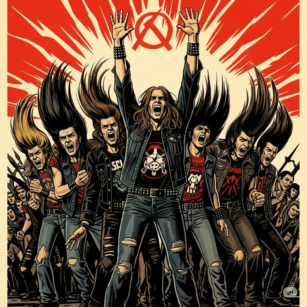 Série “Gêneros Musicais”: Rock 4 Metaleiros batendo a cabeça