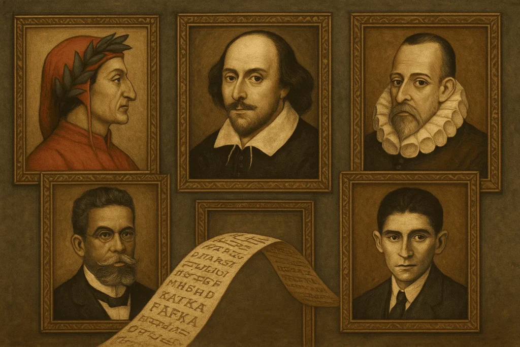 Série “Grandes Escritores da Humanidade” 5 Retratos dos grandes escritores da humanidade