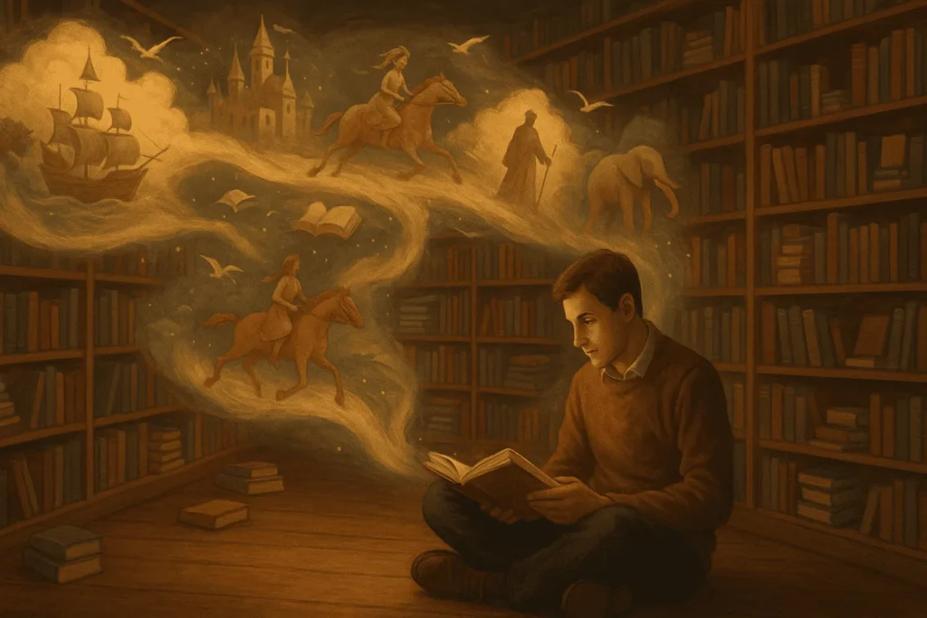 Série “Grandes Escritores da Humanidade” 6 Leitor imerso em um mundo literário