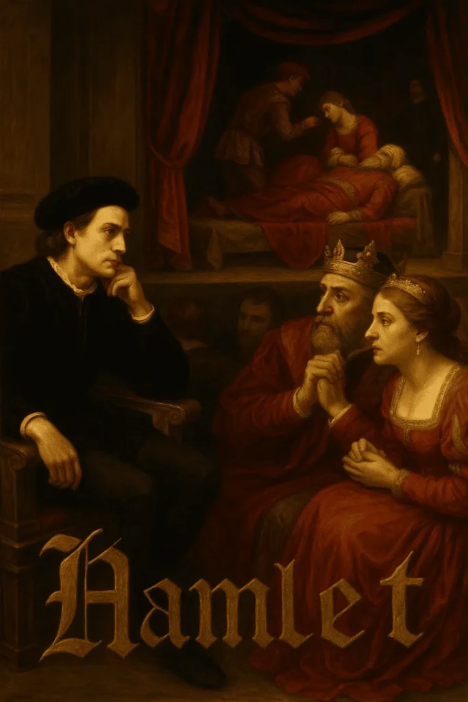 Serie "Clássicos da Literatura": Hamlet 1 Cena de teatro com atores encenando Hamlet