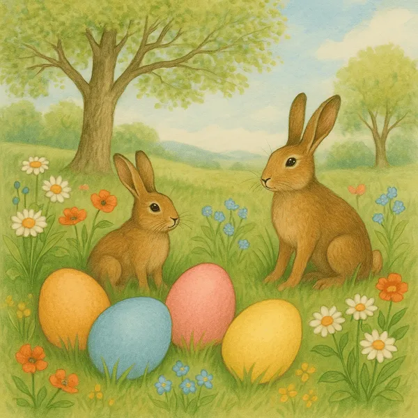 Equinócio de Primavera: Significado, Simbolismo e Renovação da Vida 5 Símbolos de Ostara: ovos coloridos e lebres representando fertilidade