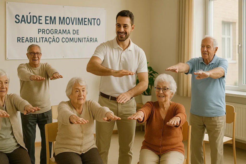 fisioterapia na saúde pública com idosos em grupo