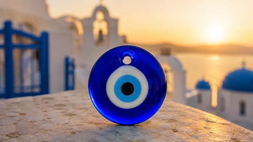 Simbolismo do Olho Grego 1 Olho Grego azul representando proteção, consciência e sabedoria