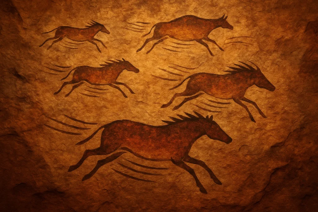 Dia Internacional da Animação: Como o Desenho Ganhou Vida e Transformou o Mundo 2 pinturas rupestres representando movimento de caça