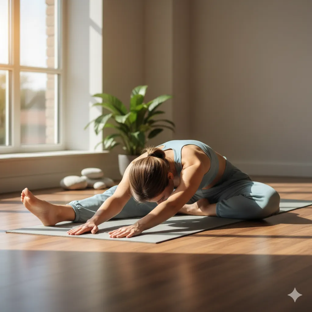 Pessoa relaxando os musculos