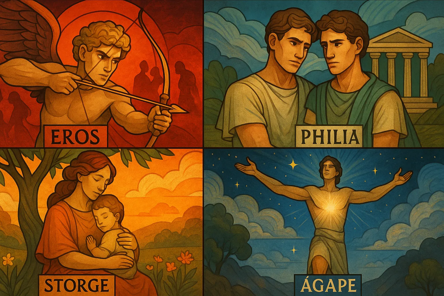 As Faces do Amor na Mitologia Grega: O Que Eros, Ágape e Philia