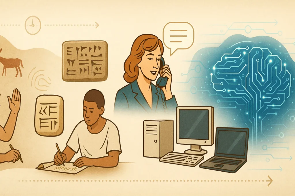 Evolução da comunicação humana, dos gestos à inteligência artificial