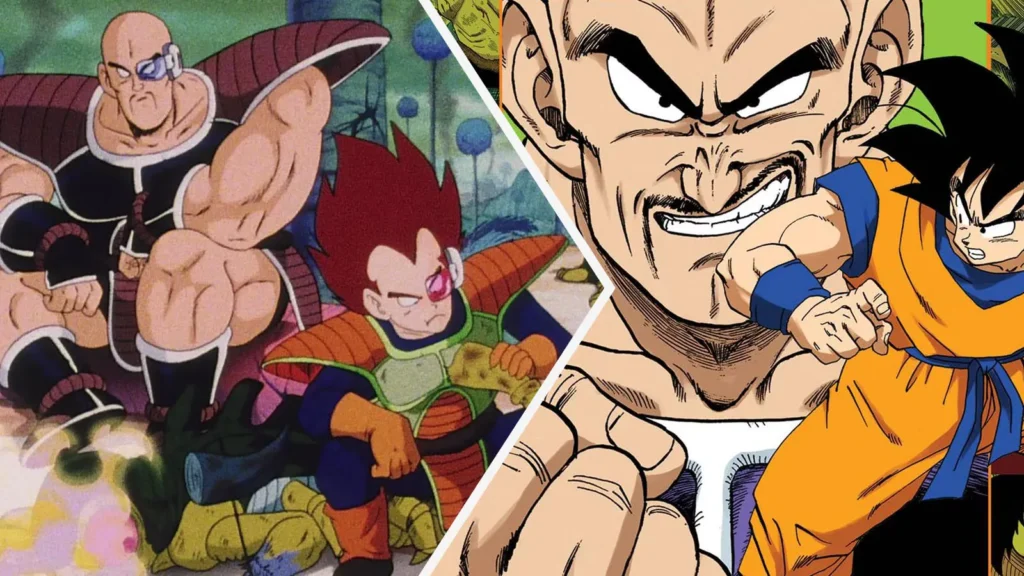 Goku, Vegeta e Nappa no Dragon Ball Z
