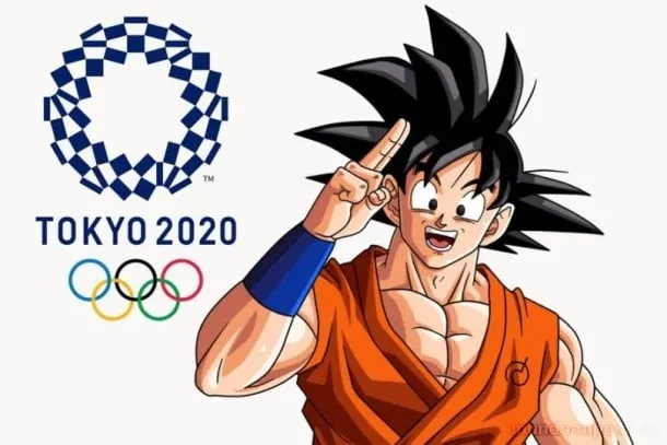 Goku como embaixador dos jogos olímpicos em Tóquio 2020