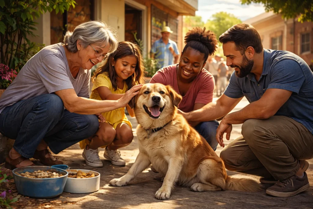 Protesto comunitário contra maus-tratos a animais