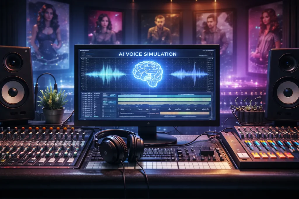 Simulação de voz humana por IA em ambiente de produção musical