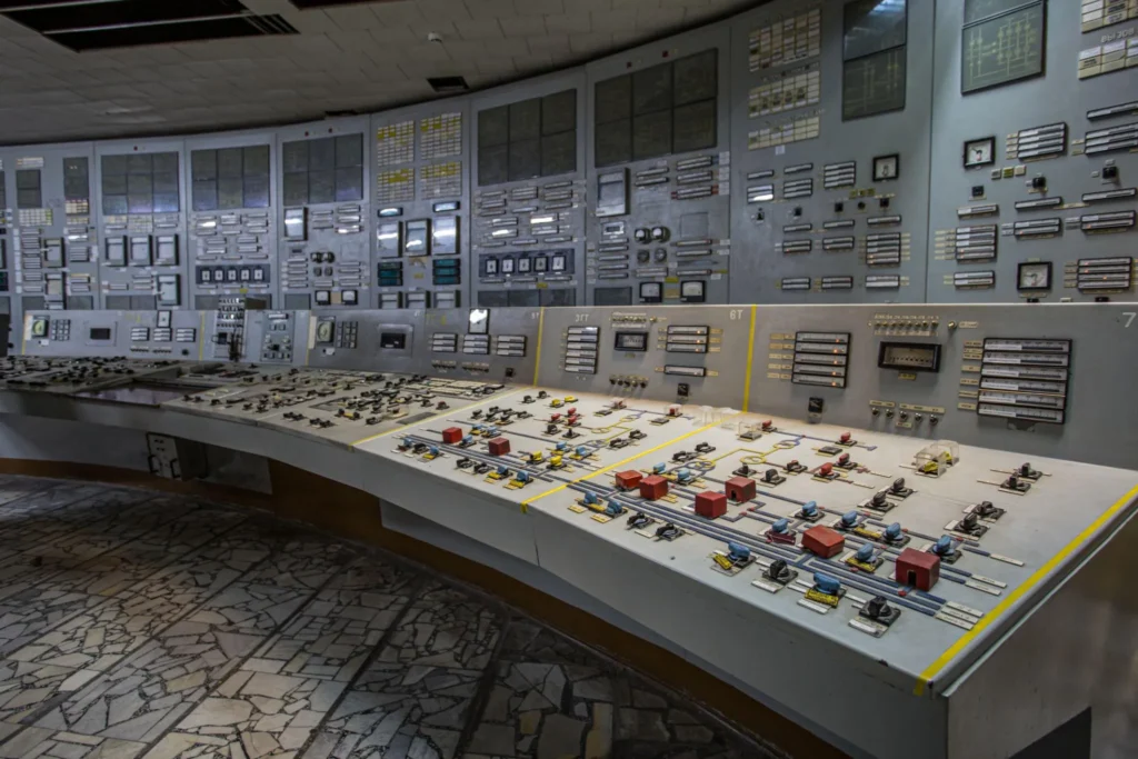 Central de comando de um reator nuclear