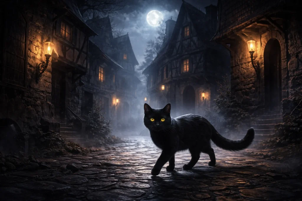 gato preto simbolismo medieval