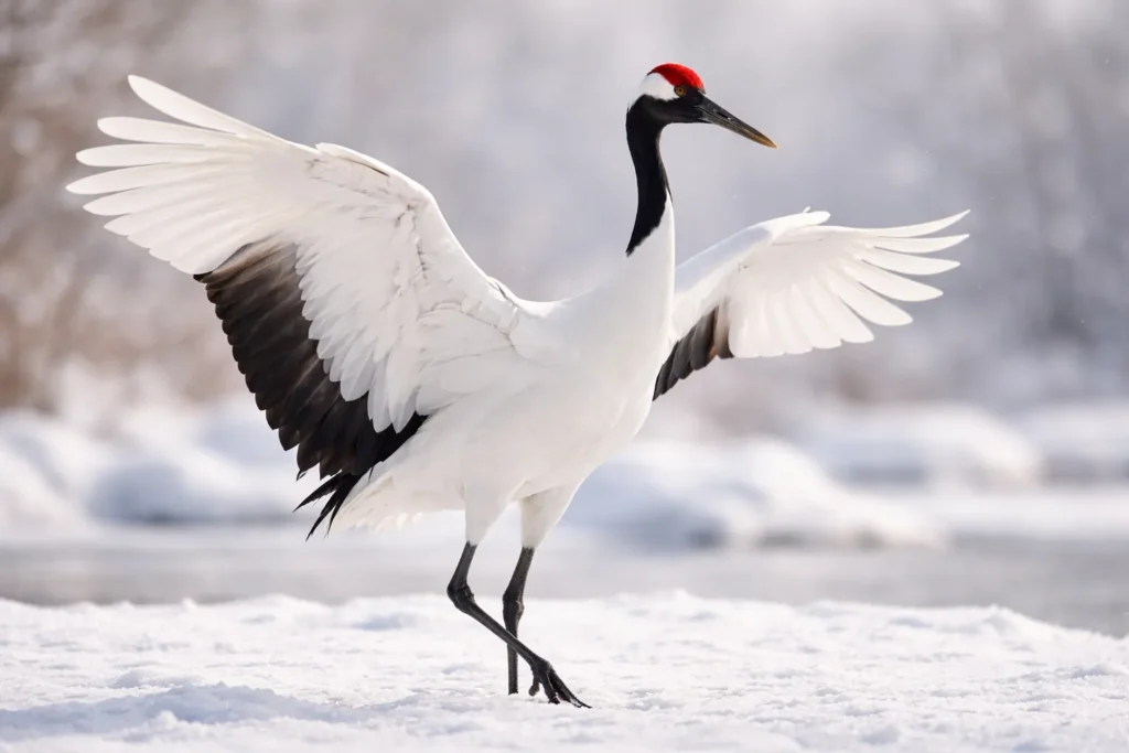 grou japonês ave tsuru natureza