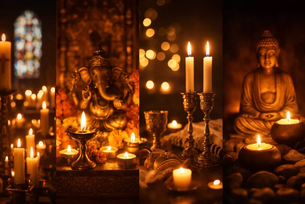 velas em diferentes religioes