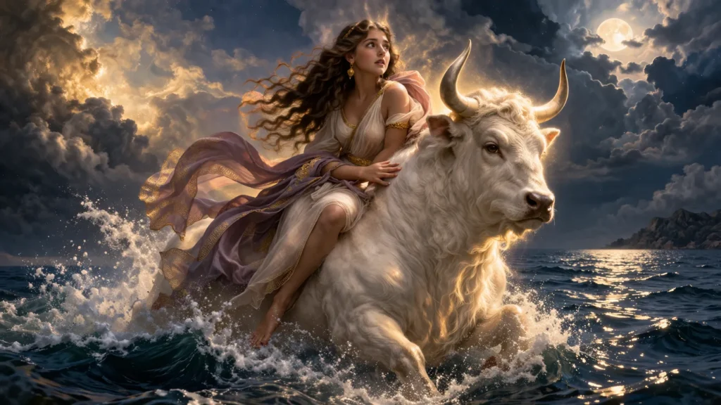 Coleção “Signos do Zodíaco”: Touro 3 Zeus transformado em touro branco na mitologia grega