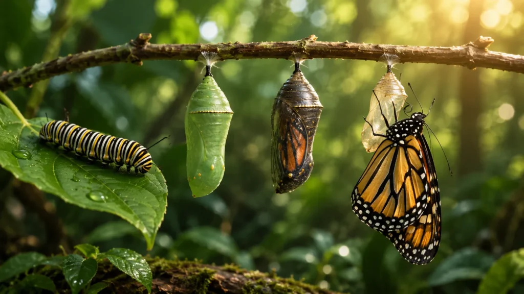 Metamorfose da borboleta como símbolo de transformação interior