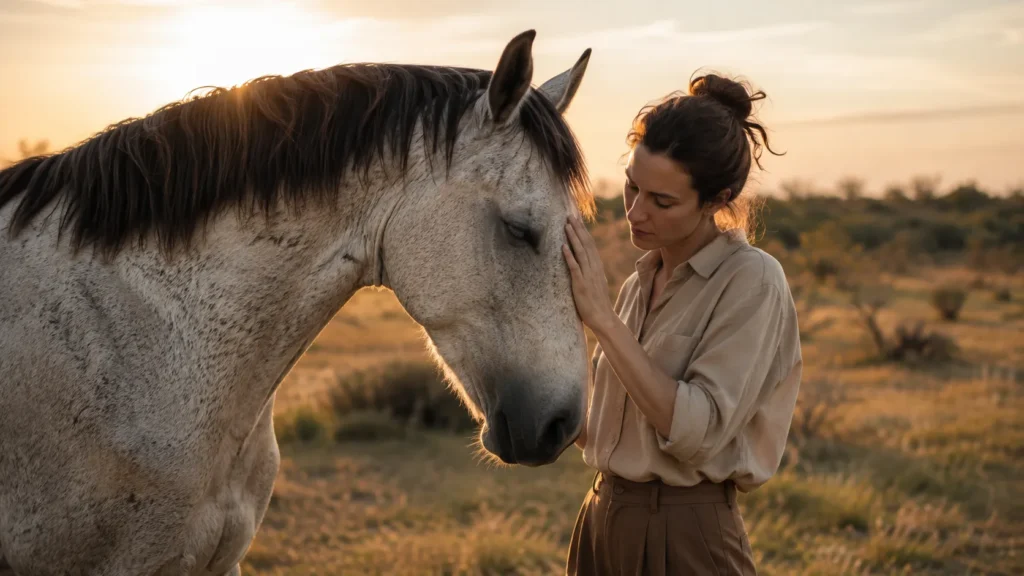 O simbolismo do cavalo 2 Cavalo e ser humano demonstrando confiança e parceria