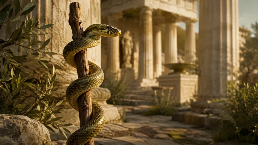 Serpente associada à saúde na origem do símbolo da Nutrição