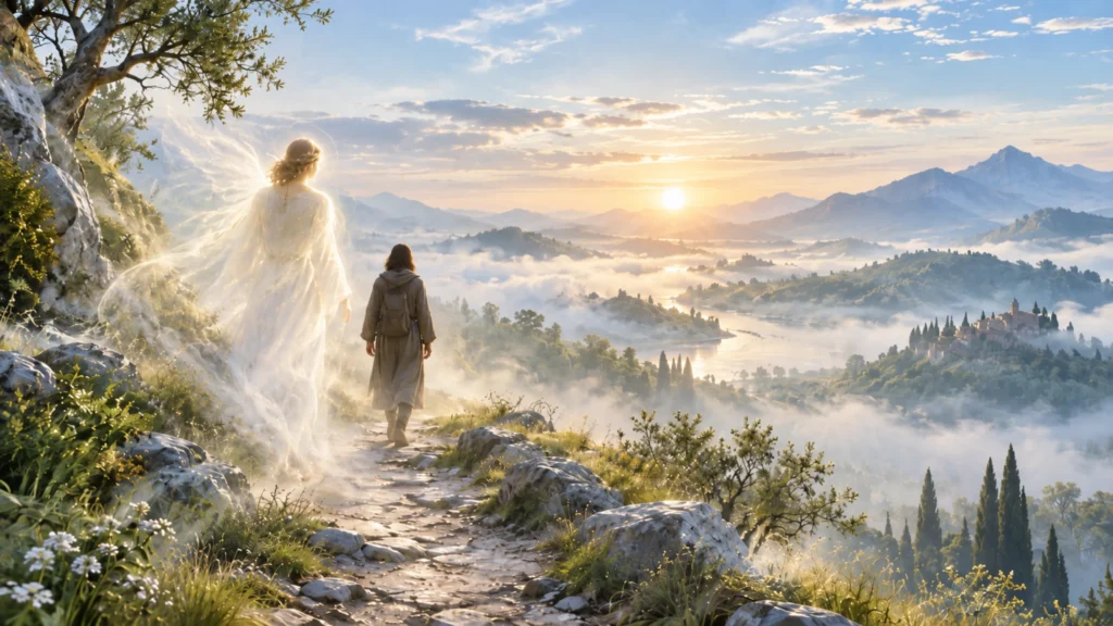 Anjos da guarda como presença espiritual de proteção e companhia