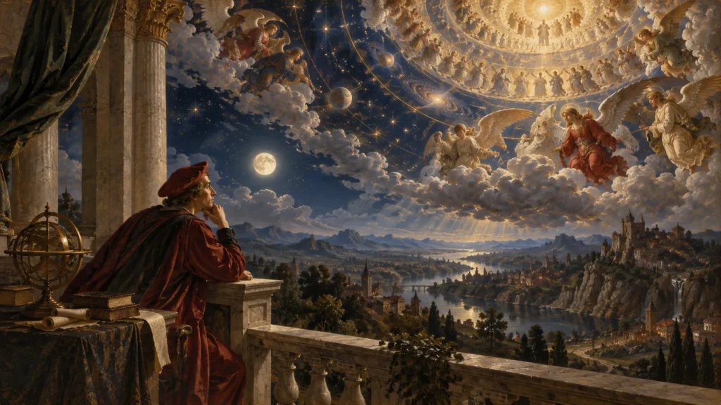 Coleção “Anjos”: Hierarquia Celeste e os 9 Coros Angelicais 2 Ser humano contemplando o céu e o mundo espiritual na concepção da hierarquia celeste