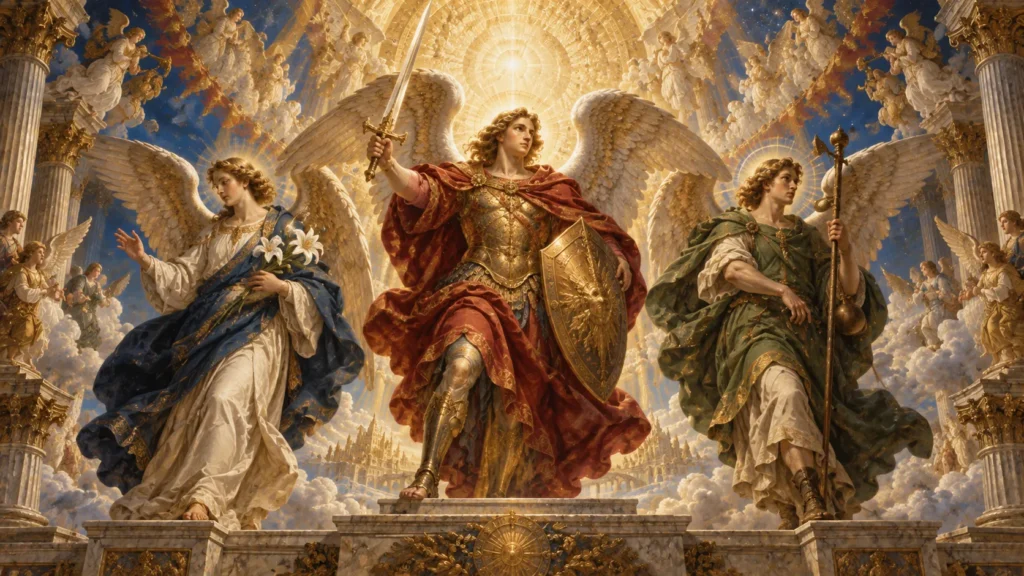 Coleção “Anjos”: Hierarquia Celeste e os 9 Coros Angelicais 15 Arcanjos na hierarquia celeste como mensageiros de grandes missões divinas