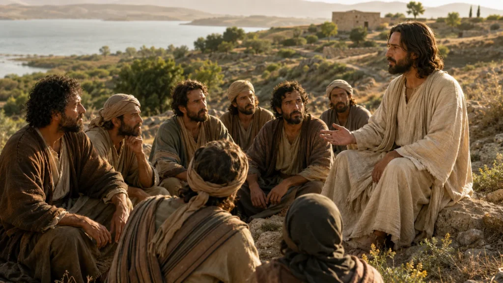 Coleção “A Vida dos Apóstolos de Jesus”: São Mateus 5 São Mateus entre os apóstolos ouvindo os ensinamentos de Jesus