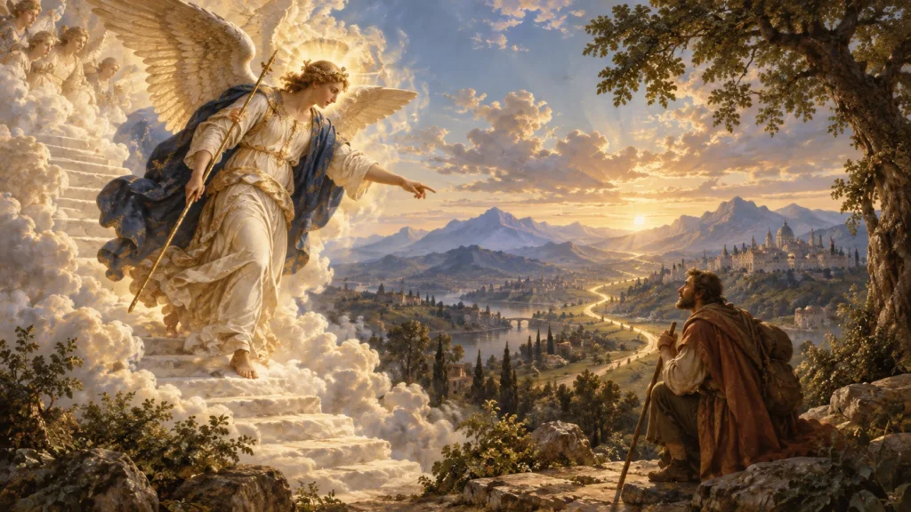 Coleção “Anjos”: Hierarquia Celeste e os 9 Coros Angelicais 16 Anjo mensageiro aproximando o mundo celestial da humanidade